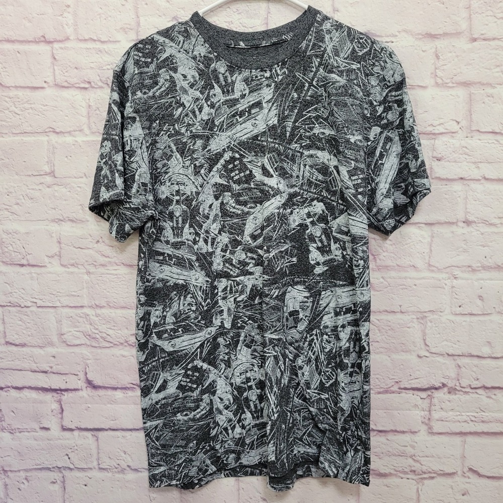 Knickerbocker AOP Crew Neck TShirt Mens‎ M Cyberpunk Grunge Indie Streetwear